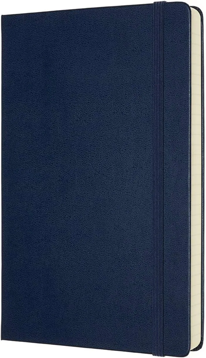 Moleskine QP060EXPB20 Classic Notebook, Expanded (400 Pages), Hardcover, Ruled, Large Size, W 5.1 x H 8.3 inches (13 x 21 cm), Sapphire Blue