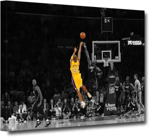 MOSTUNNA Kobe Bryant Canvas Wall Art - Kobe Poster Basketball Player Sports Wall Decor Poster Inspirational Mamba Mentality Motivational Home Decor For Boy’s Living Room Bedroom