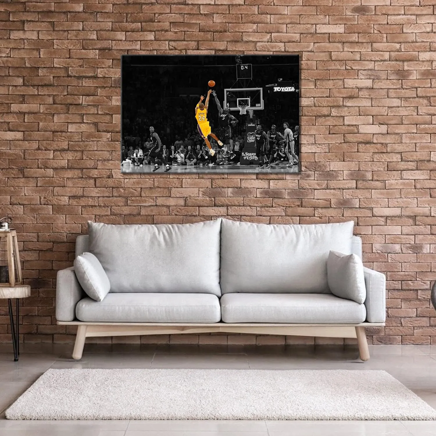MOSTUNNA Kobe Bryant Canvas Wall Art - Kobe Poster Basketball Player Sports Wall Decor Poster Inspirational Mamba Mentality Motivational Home Decor For Boy’s Living Room Bedroom