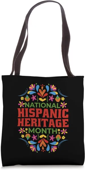 National Hispanic Heritage Month l Colorful Floral Graphic Tote Bag