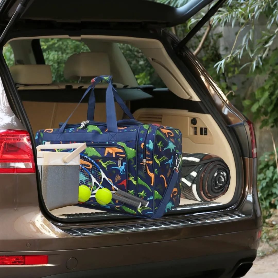 NGIL Canvas 20" inch Duffle Bag (Dino World-Navy)