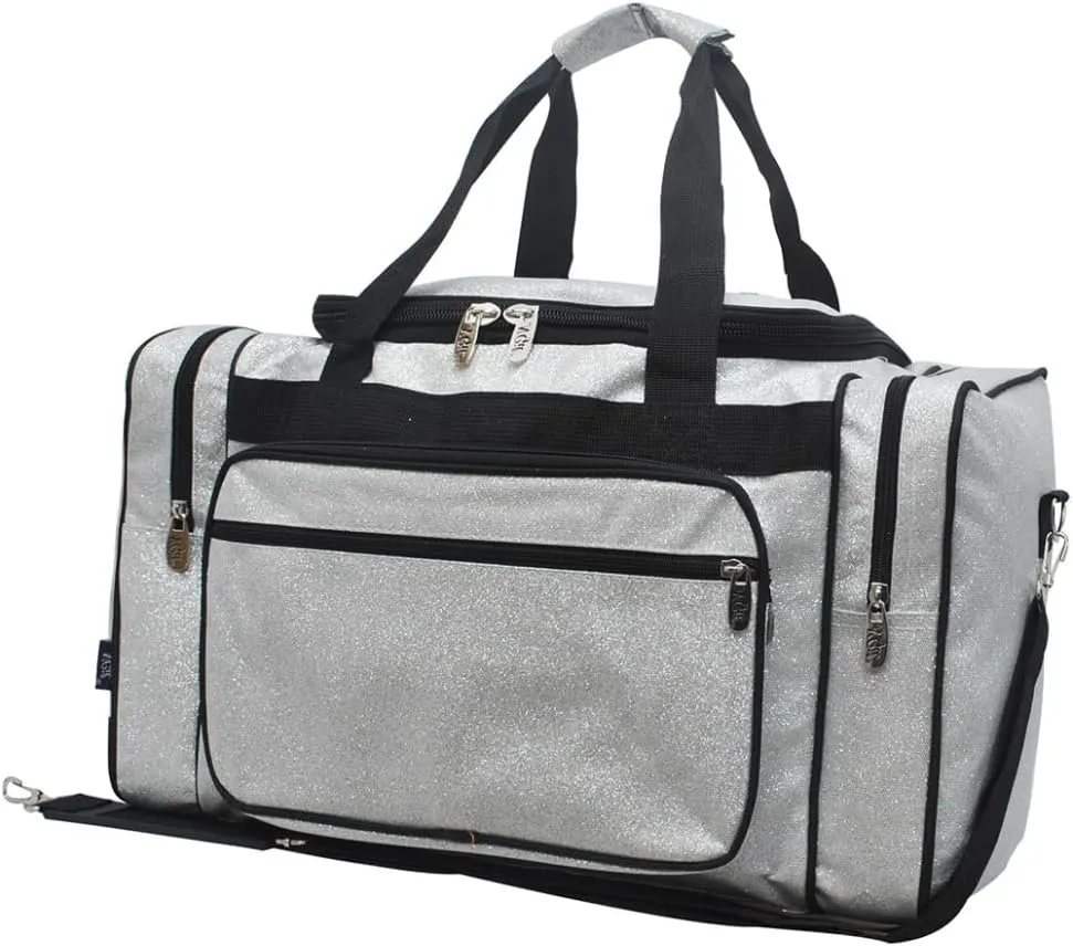 NGIL Canvas 23" inch Duffle Bag (Silver Glitter SLV)