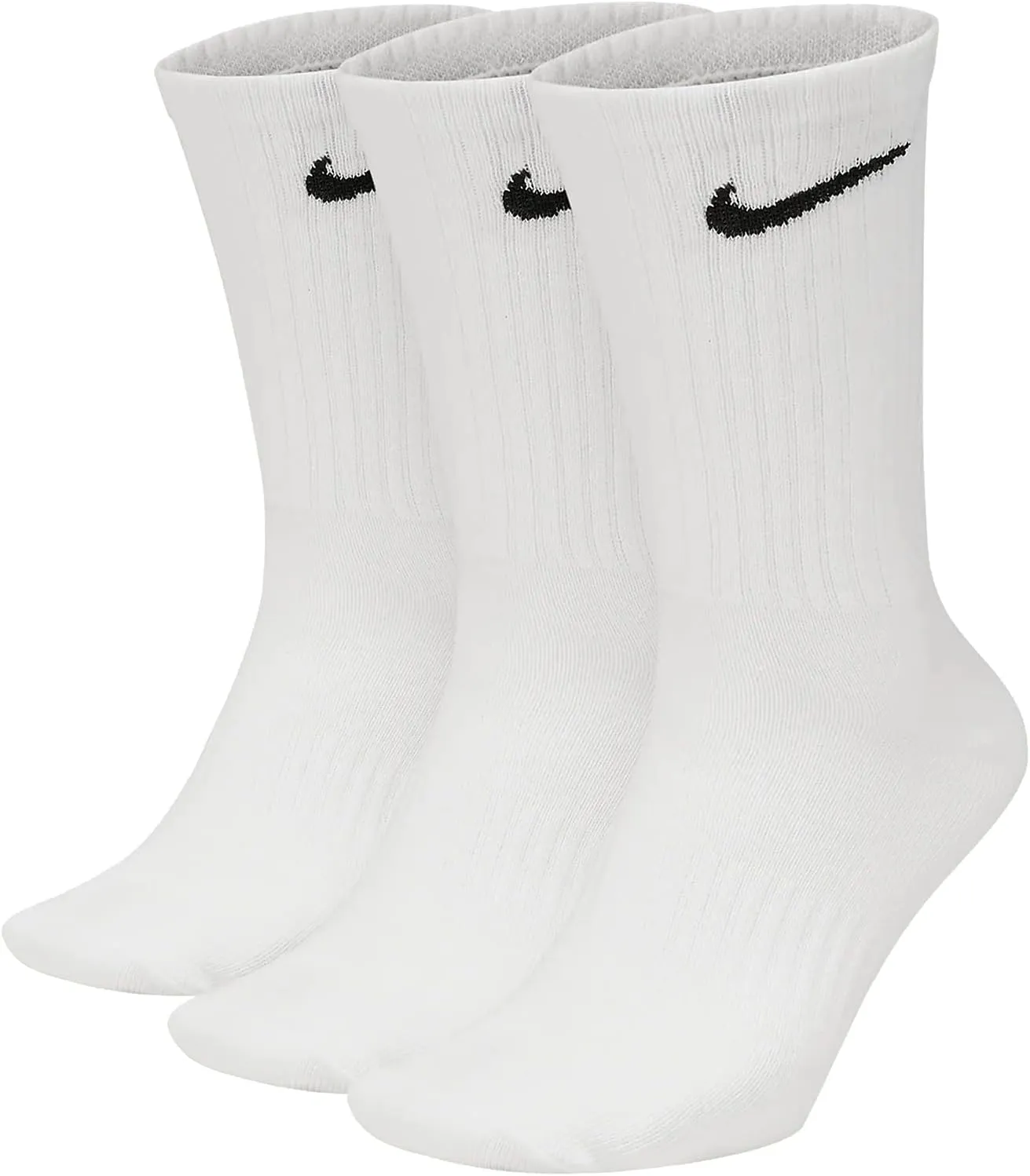 Nike Men`s Everyday Plus Cushioned Training Crew Socks 3 Pack