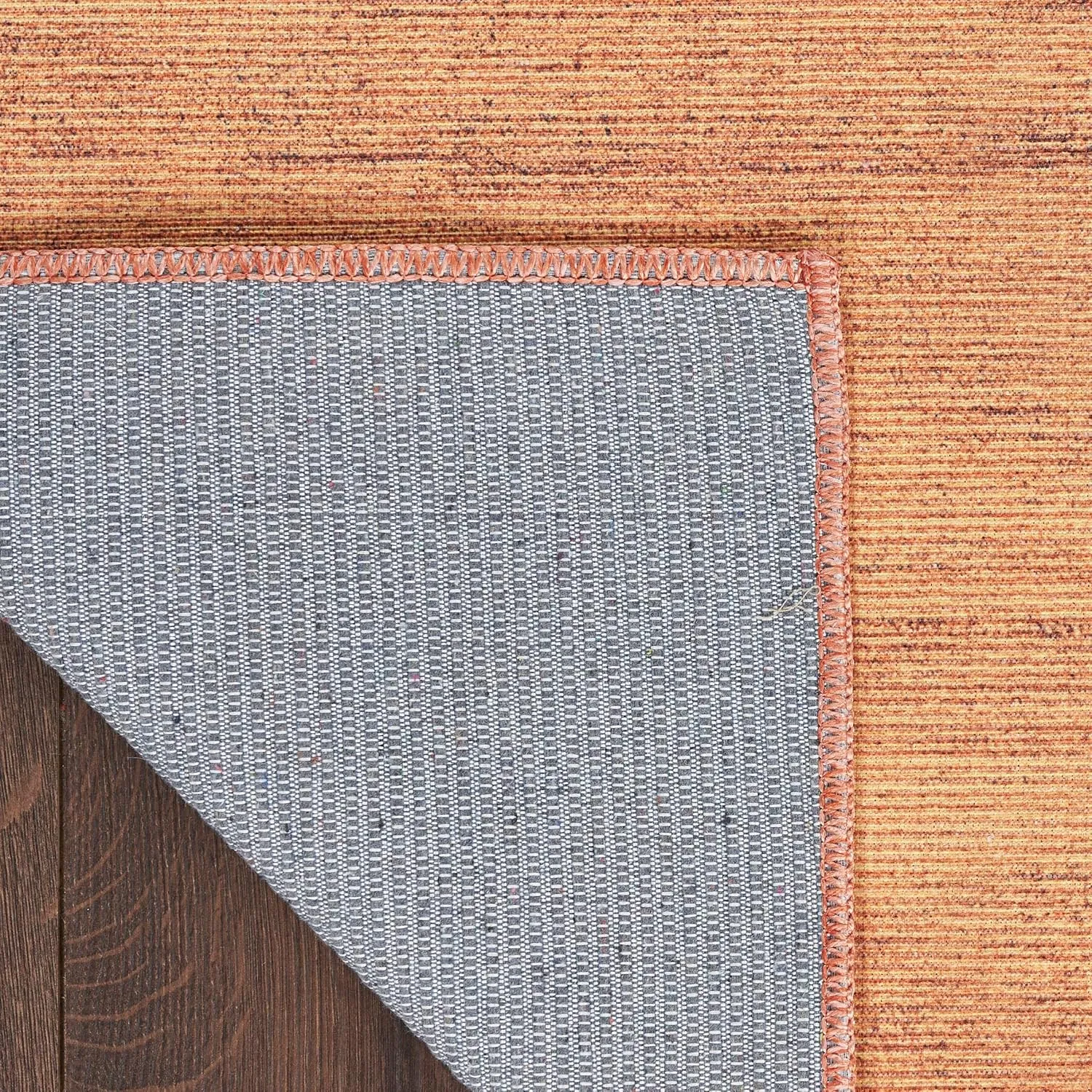 Nourison Washable Essentials Modern Copper 2' x 6' Area Rug, Non Shedding, Bed Room, Living Room, Dining Room, Kitchen (2x6)