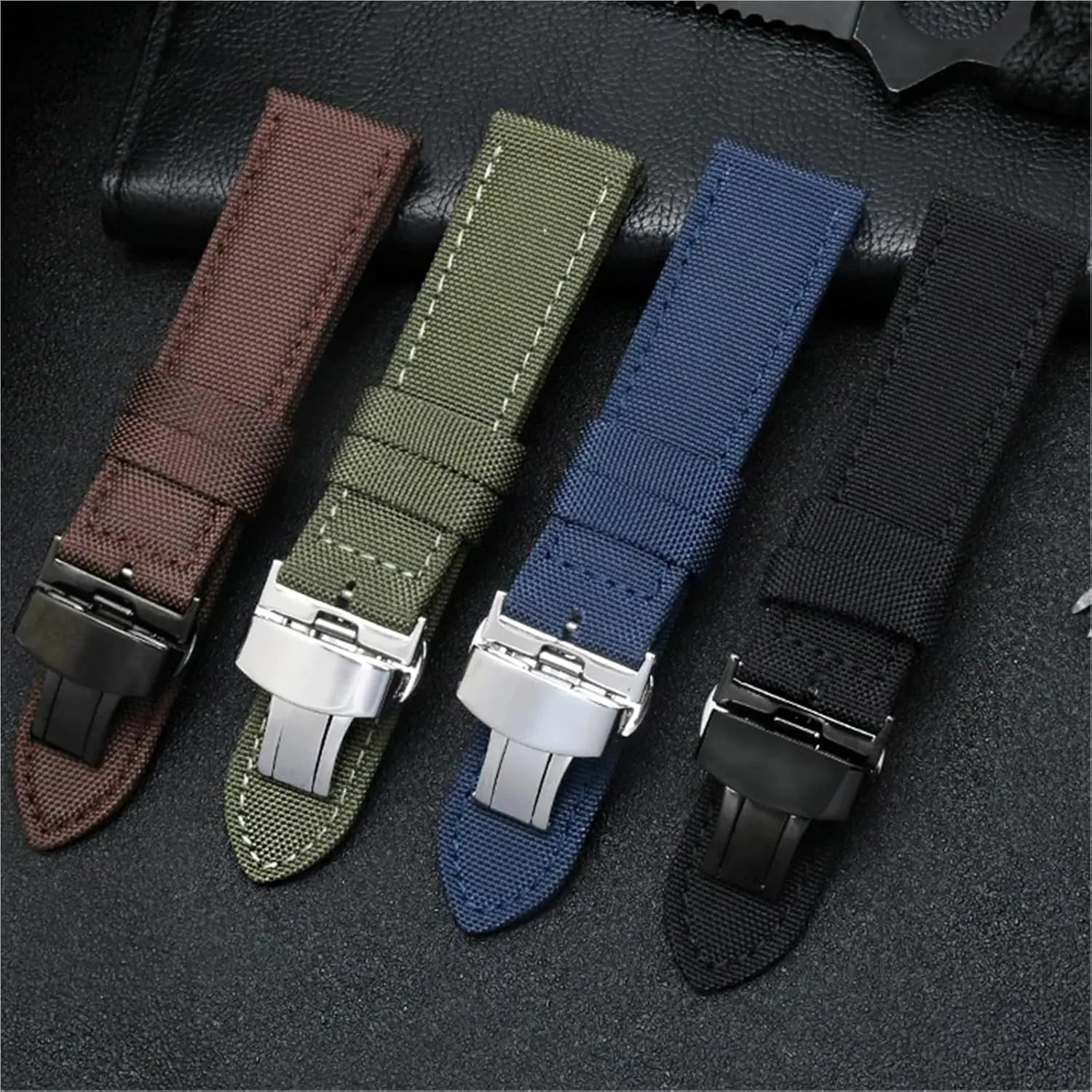 Nylon Canvas Watch Strap 20mm 22mm 24mm Quick Release Watch Band Men Women Universal Bracelet Watchband