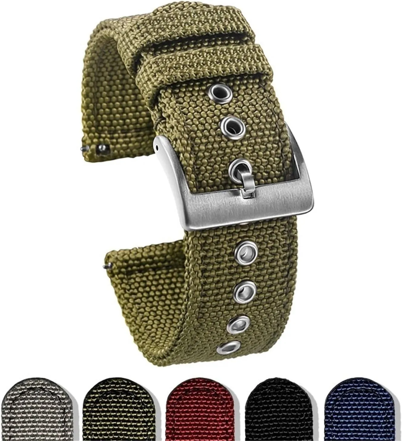 Nylon Canvas Watch Strap 20mm 22mm 24mm Quick Release Watch Band Men Women Universal Bracelet Watchband