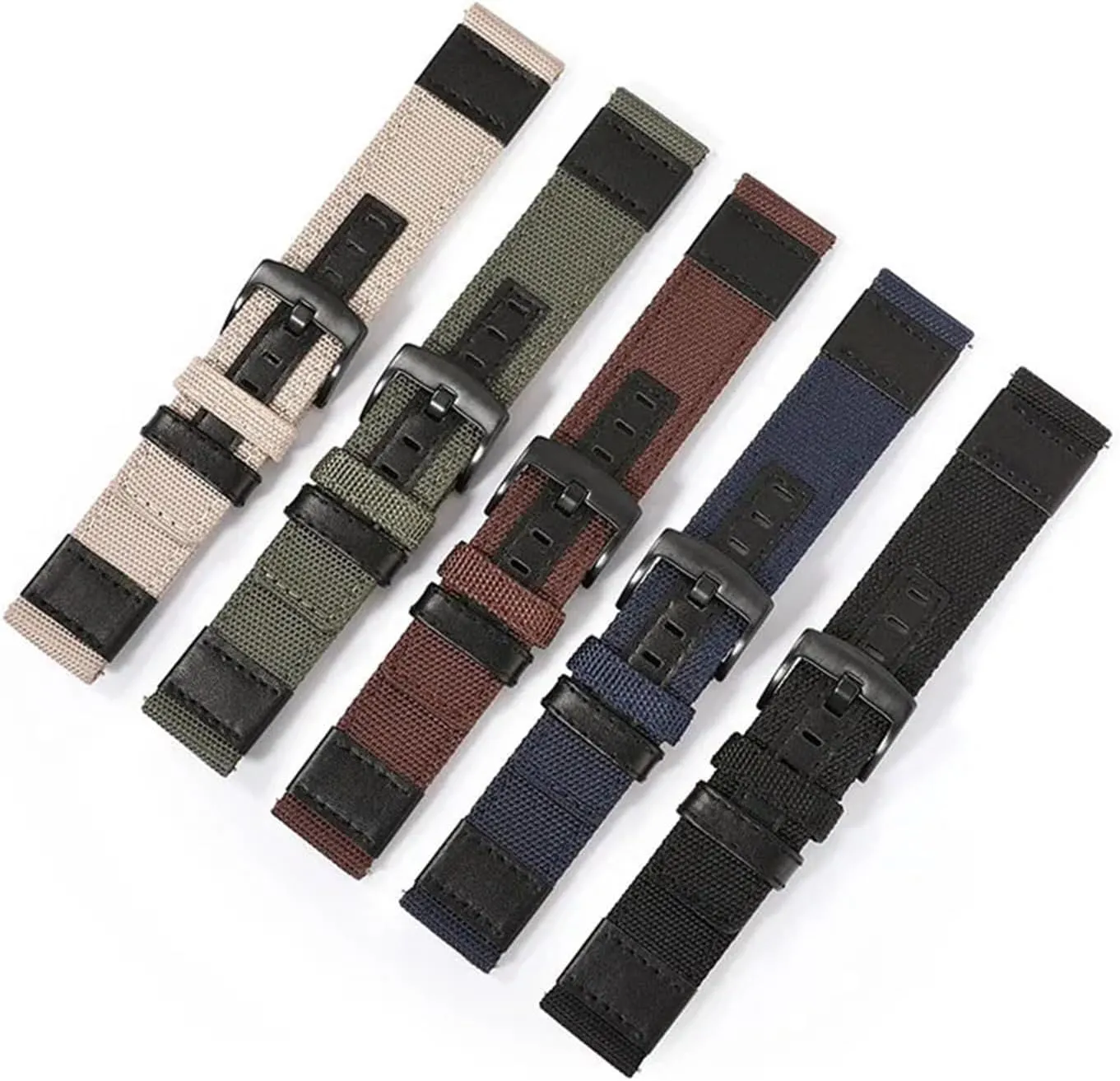 Nylon Canvas Watch Strap 20mm 22mm 24mm Quick Release Watch Band Men Women Universal Sport Bracelet Watchband
