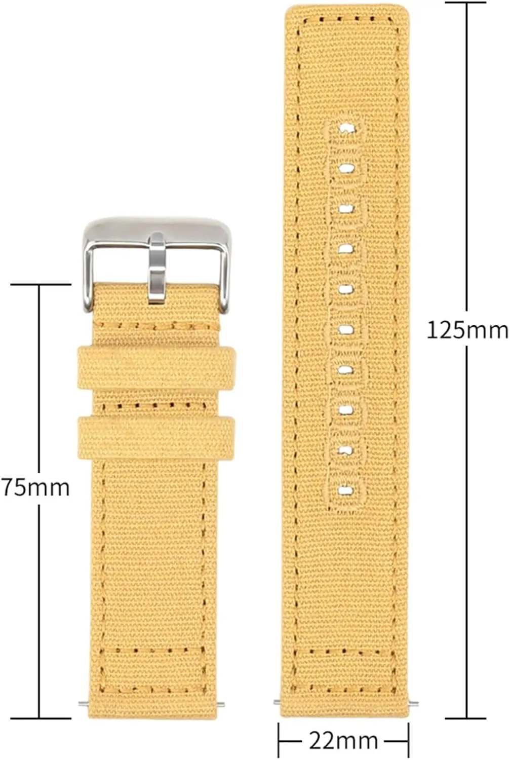Nylon Canvas Watch Strap 20mm 22mm Quick Release Watch Band Men Women Universal Bracelet Watchband