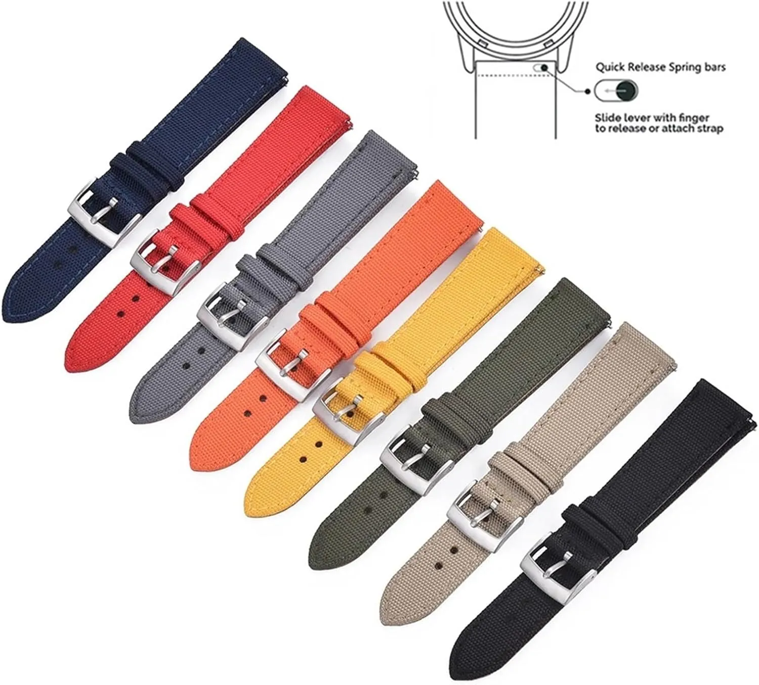 Nylon Strap Replacement Watch Band 18mm 20mm 22mm For Men Woman Watch Band Universal Quick Release Bracelet Band