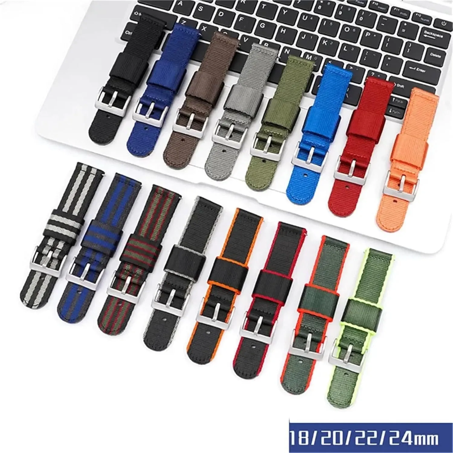 Nylon Watch Band 18 20 22 24mm Sport Quick Release Replacement Bracelet Men Women Universal Strap