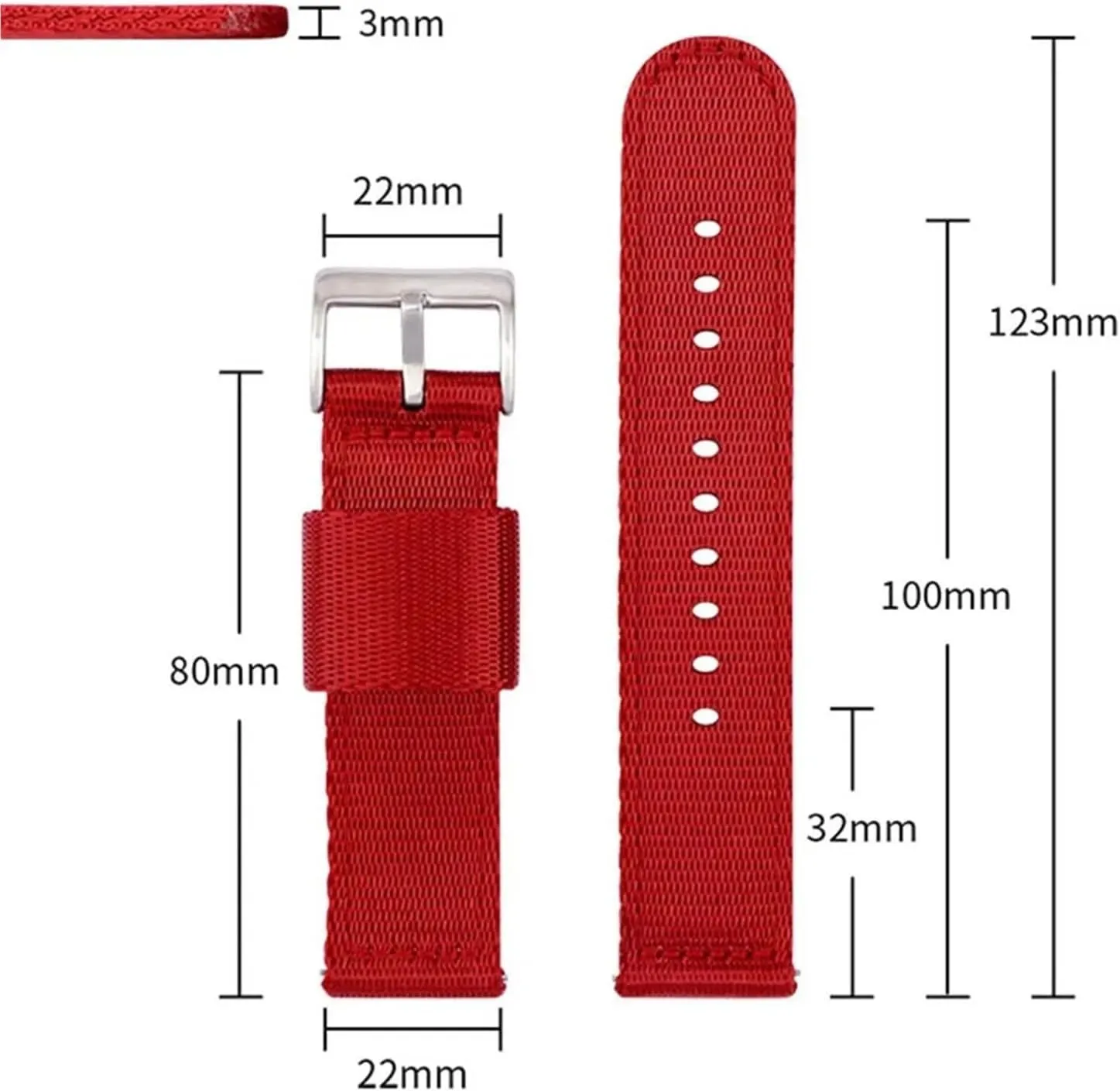 Nylon Watch Band 18 20 22 24mm Sport Quick Release Replacement Bracelet Men Women Universal Strap