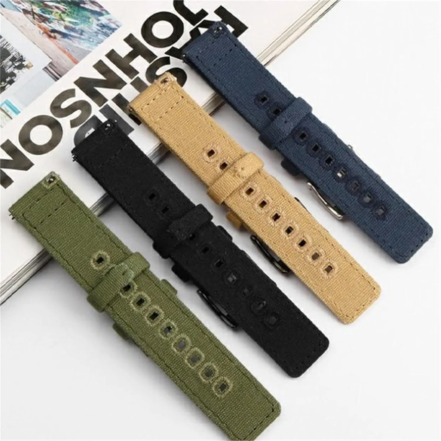 Nylon Watch Band Replacement Strap 18mm 19mm 20mm 22mm Quick Release Watchband Men Women Universal Strap