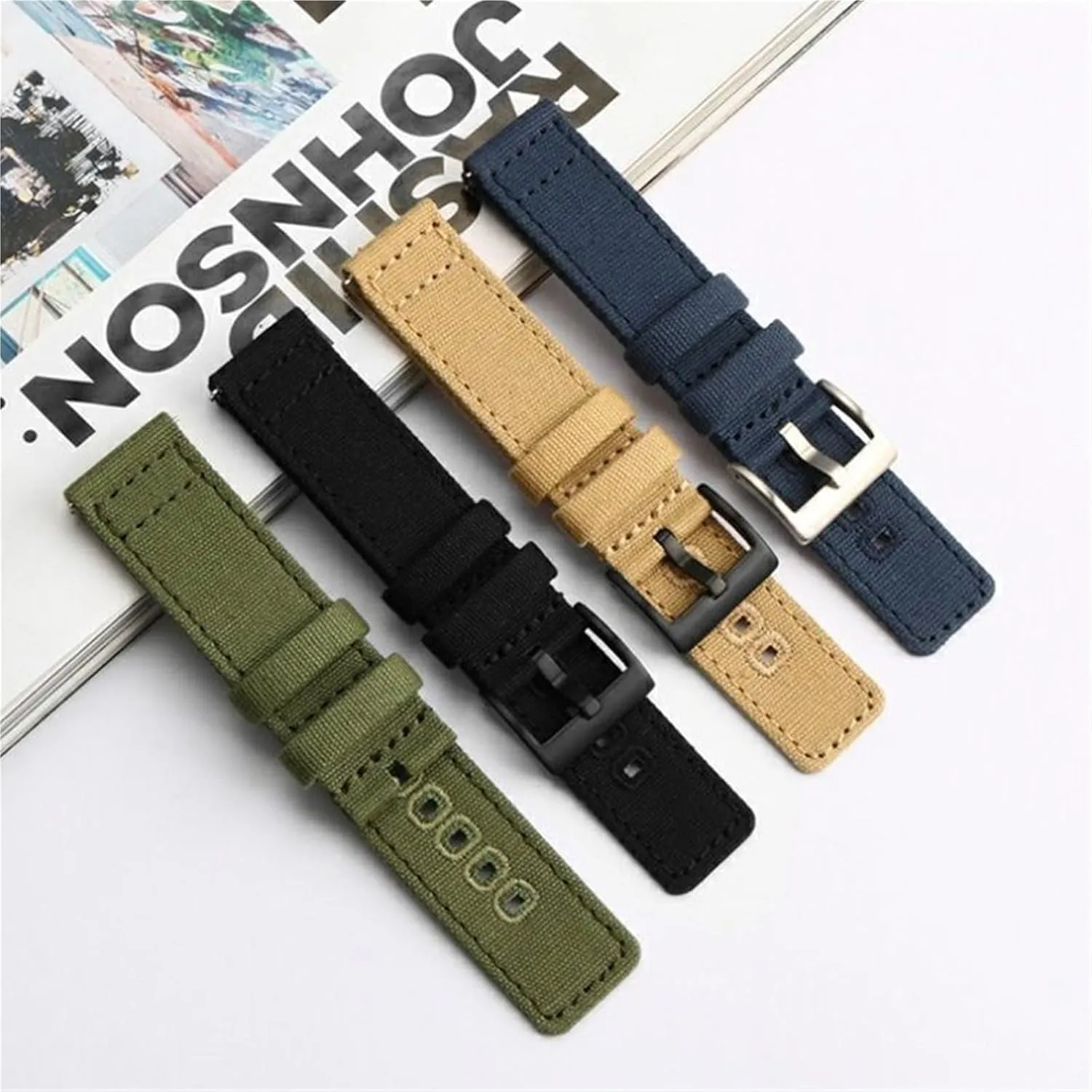 Nylon Watch Band Replacement Strap 18mm 19mm 20mm 22mm Quick Release Watchband Men Women Universal Strap