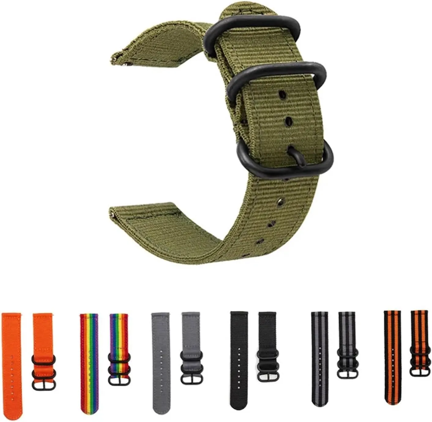 Nylon Watch Strap 20mm 22mm 24mm Canvas Quick Release Watch Band Men Women Universal Bracelet Watchband