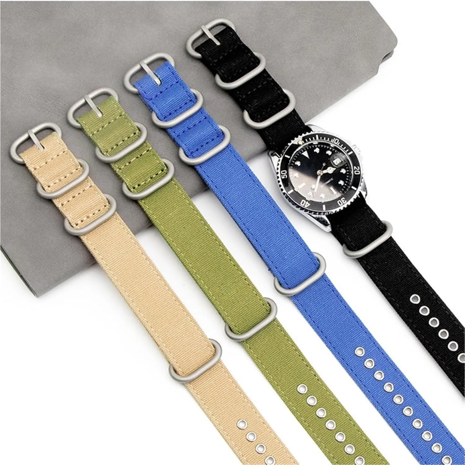 Nylon Watch Strap 20mm 22mm 24mm Canvas Quick Release Watch Band Men Women Universal Bracelet Watchband