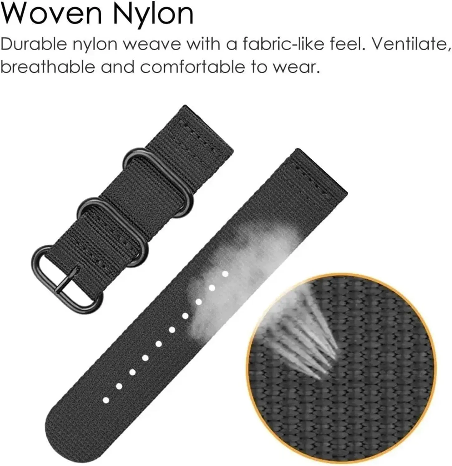 Nylon Watch Strap 20mm 22mm 24mm Canvas Quick Release Watch Band Men Women Universal Bracelet Watchband