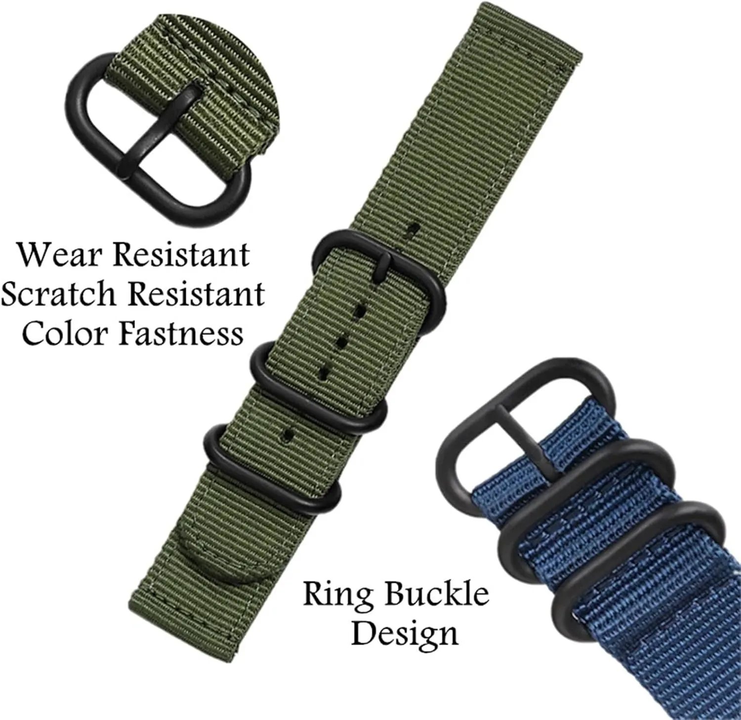 Nylon Watch Strap 20mm 22mm 24mm Canvas Quick Release Watch Band Men Women Universal Bracelet Watchband
