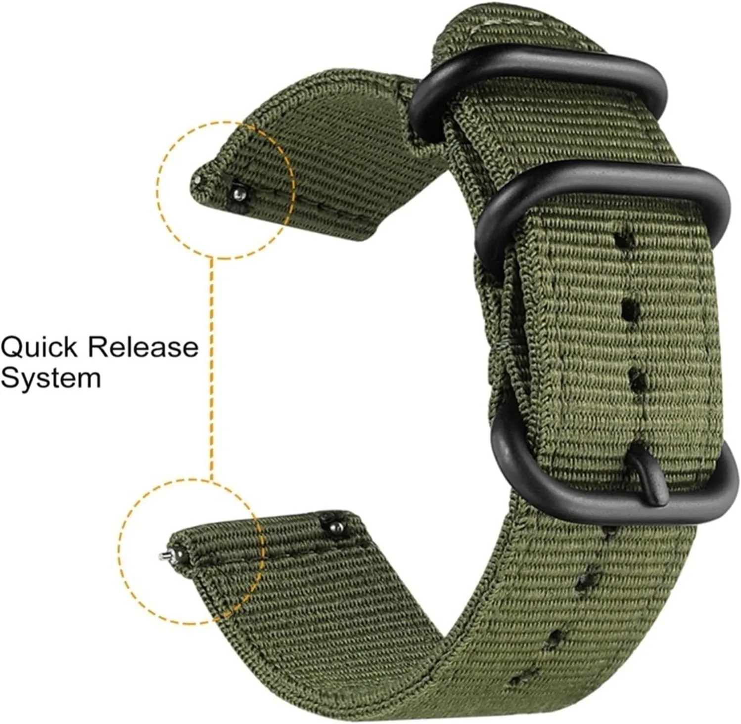 Nylon Watch Strap 20mm 22mm 24mm Canvas Quick Release Watch Band Men Women Universal Bracelet Watchband