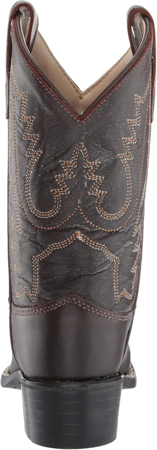 Old West Unisex-Child Round Toe Western Boot