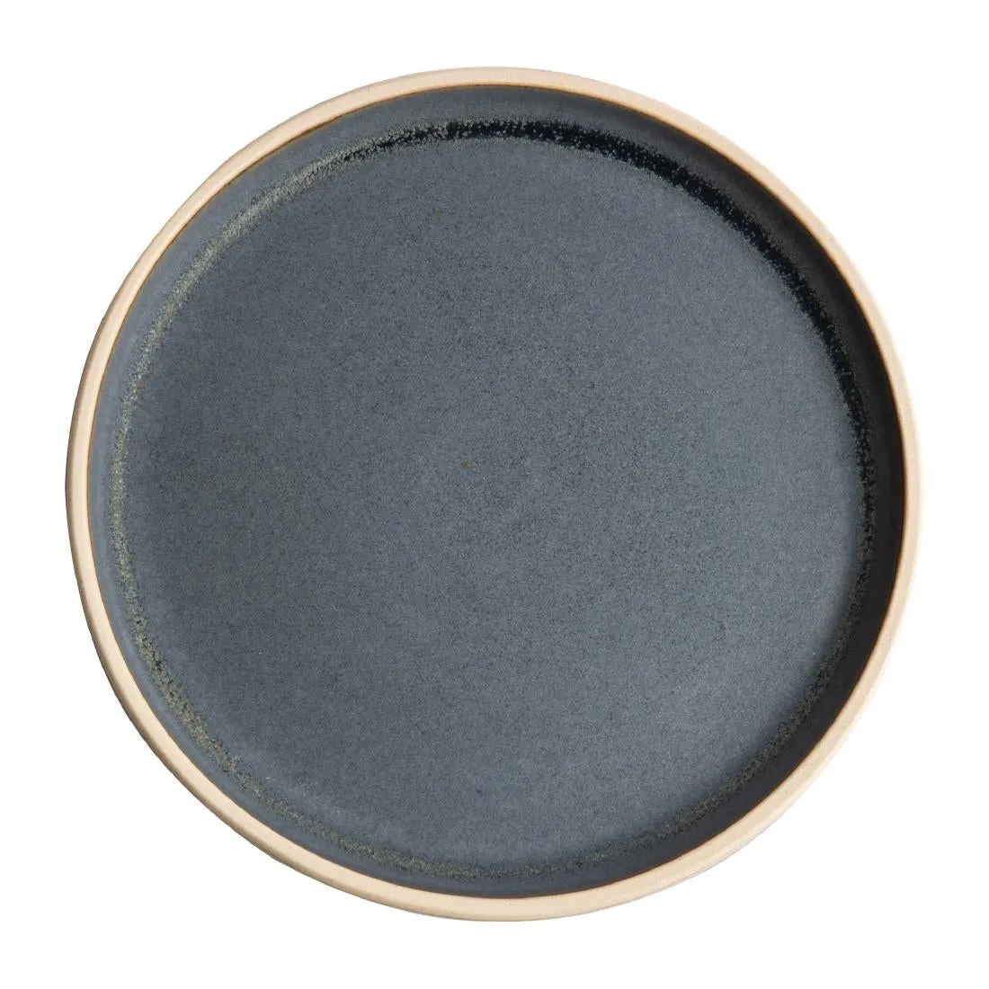 Olympia Canvas Flat Round Plates Blue Granite 250mm (6 Pack)