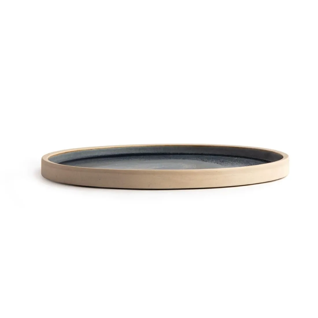 Olympia Canvas Flat Round Plates Blue Granite 250mm (6 Pack)