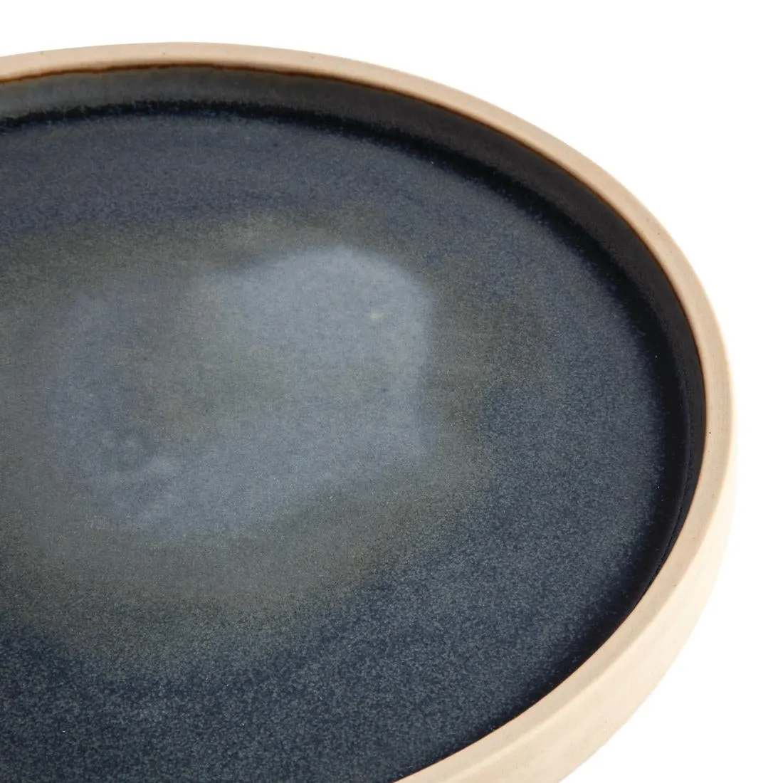 Olympia Canvas Flat Round Plates Blue Granite 250mm (6 Pack)