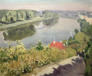 OMAiiiRTi Famous Painting Print Artwork Picture Wall Decor the Little Frette or the Seine in Herblay by Albert Marquet Poster Artwork for Home Decor 60x90cm