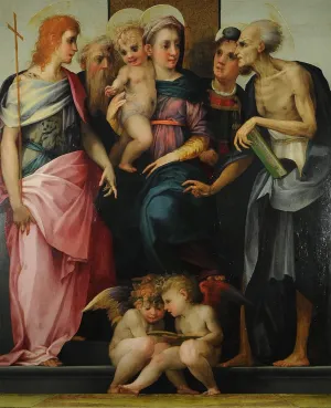 OMAiiiRTi Famous Painting Wall Art Posters Wall Print Artwork Angelo Musicante by Rosso Fiorentino Abstract Print for Home Decor 60x90cm