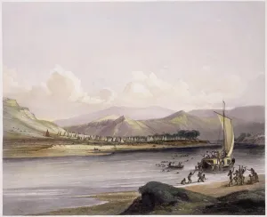 OMAiiiRTi Famous Painting Wall Art Posters Wall Print Artwork Camp of the Gros Ventres of the Prairies on the Upper Missouri by Karl Bodmer Abstract Print for Home Decor 60x90cm