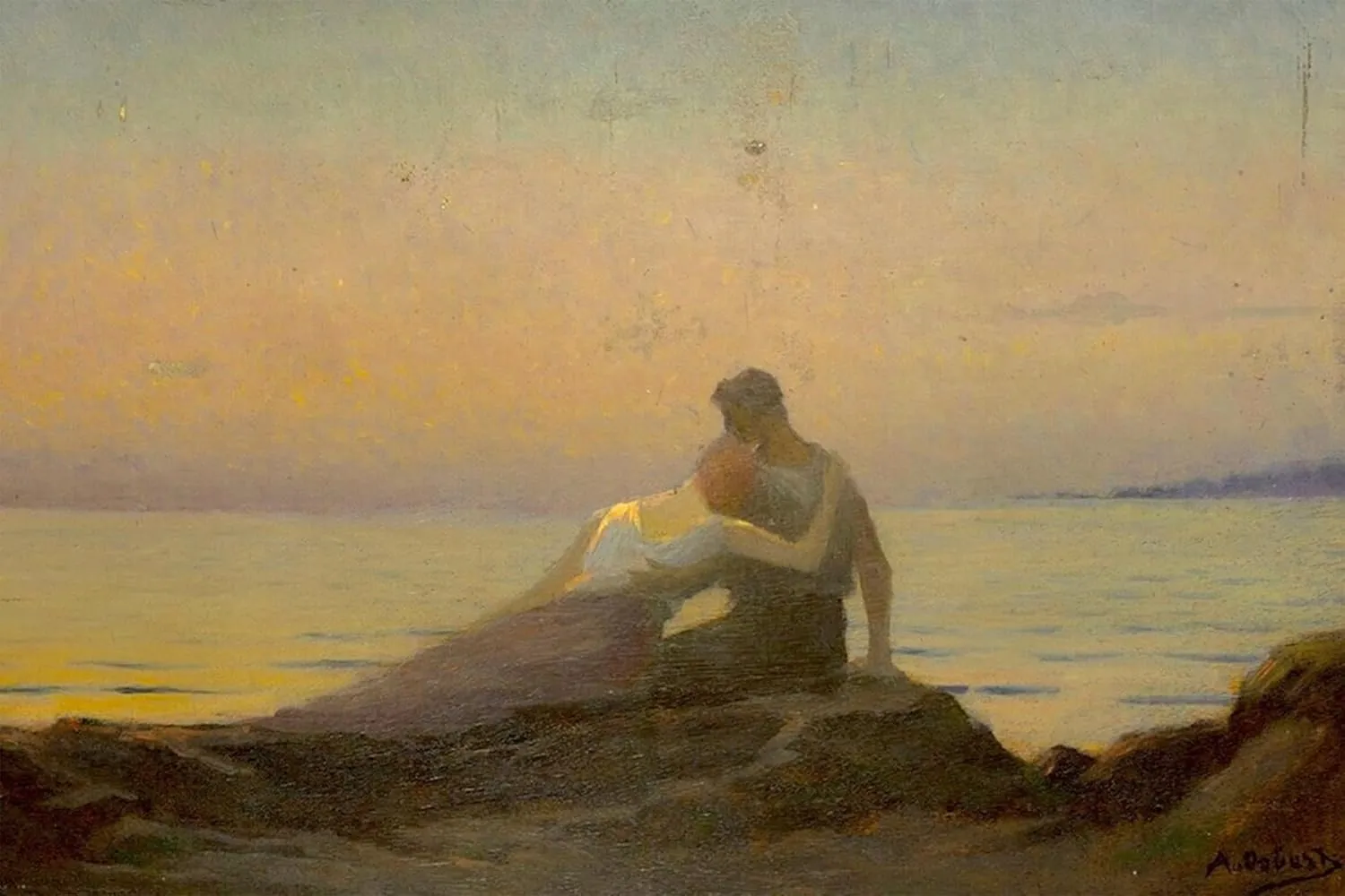 OMAiiiRTi Famous Painting Wall Art Posters Wall Print Artwork l'eterna canzone Alphonse Osbert Abstract Print for Home Decor 60x90cm
