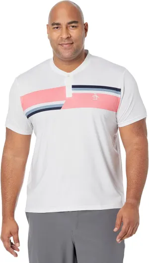 Original Penguin Engineered Performance Color-Block Short Sleeve Henley