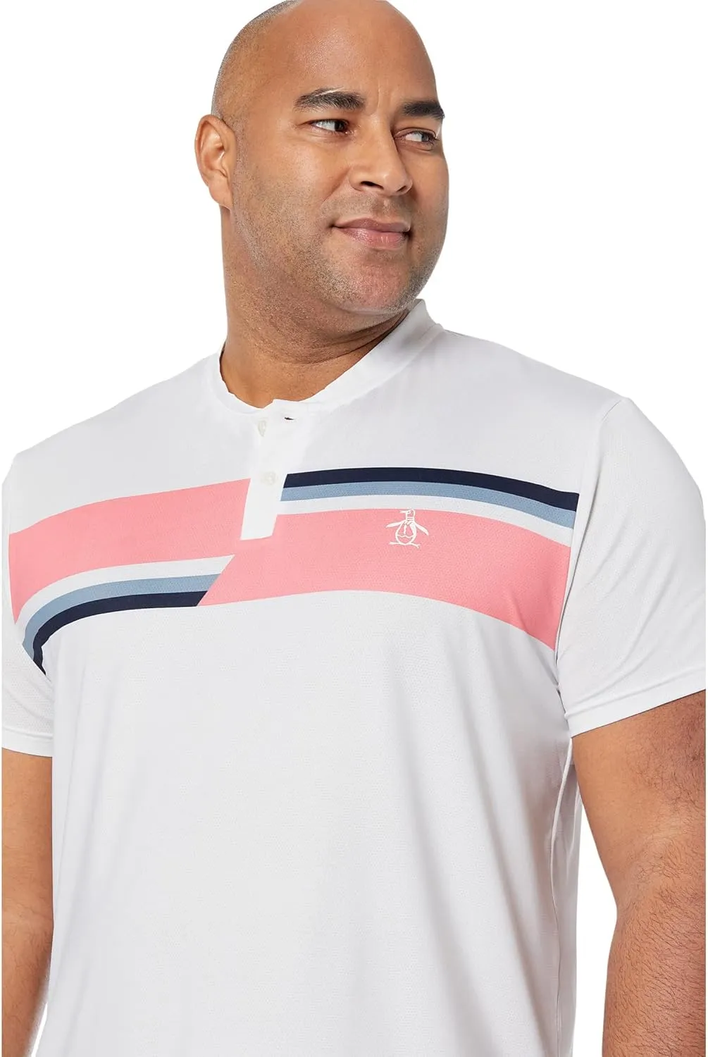 Original Penguin Engineered Performance Color-Block Short Sleeve Henley