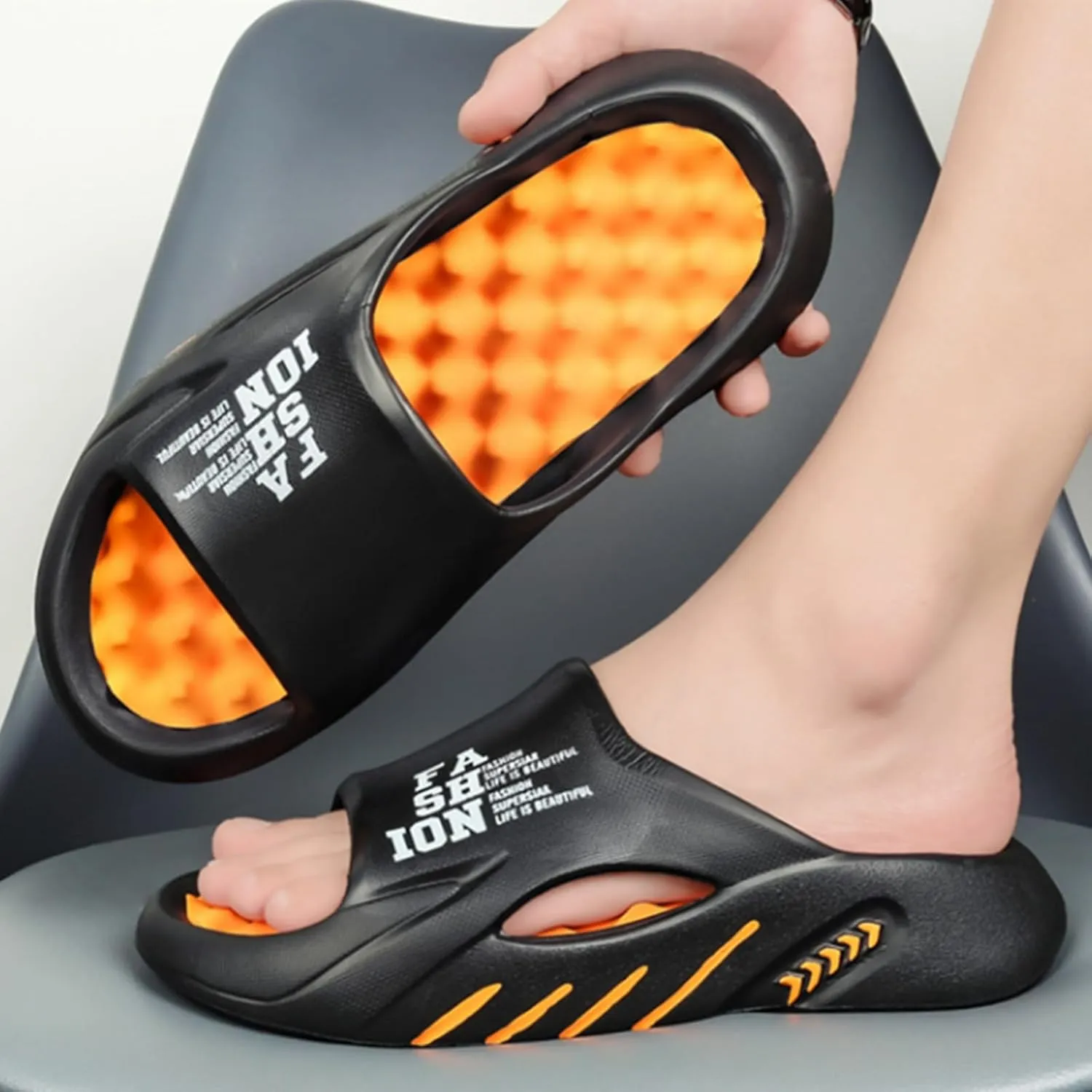 Orthopedic Massage Slippers, Massage Shoe, Orthoslipper Massage Original Massage Flip Flop Couple Non-slip Cool Slides