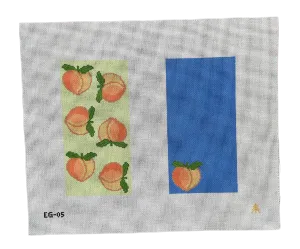 Peaches Handpainted Needlepoint Eyeglass Case Canvas