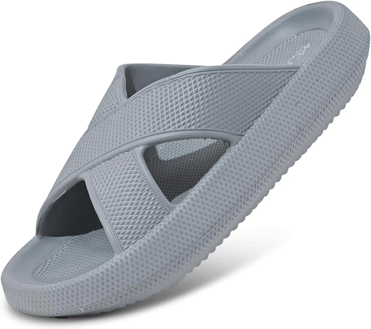 Pillow Slippers for Women and Men - Anti-Slip, Breathable House Shoes with Cross Strap Design, Cushioned Thick Sole for Ultimate Comfort and Versatility