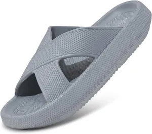 Pillow Slippers for Women and Men - Anti-Slip, Breathable House Shoes with Cross Strap Design, Cushioned Thick Sole for Ultimate Comfort and Versatility
