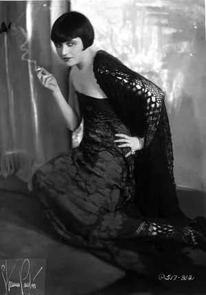Pola Negri Kneeling on Floor with Embroidered Dress Photo Print (8 x 10)
