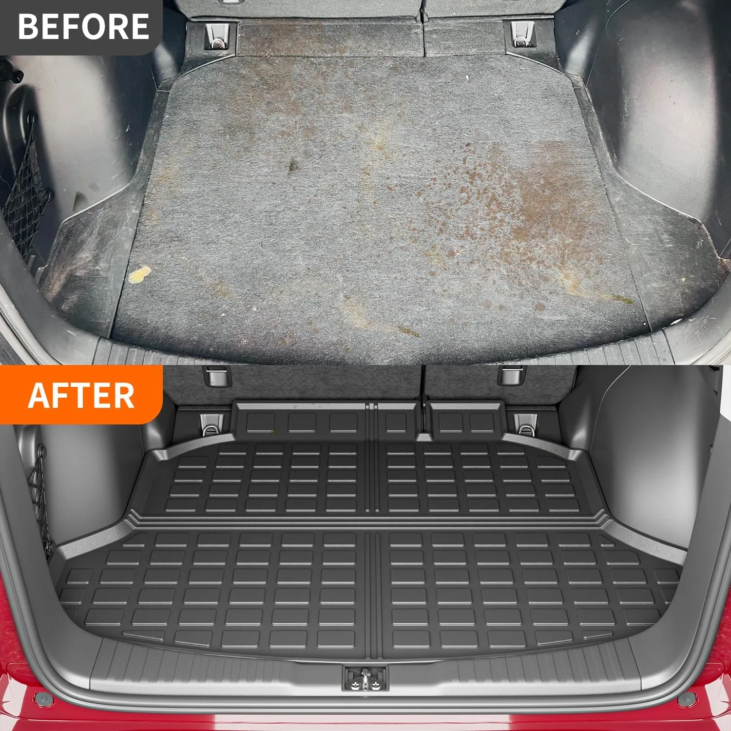 powoq Trunk Mat Compatible with 2012-2016 Honda CRV Trunk Liner TPE Cargo Liner Cargo Mat Replacement for 2012 2013 2014 2015 2016 Honda CRV Accessories (Fit 12-16 Model, Trunk Mat)