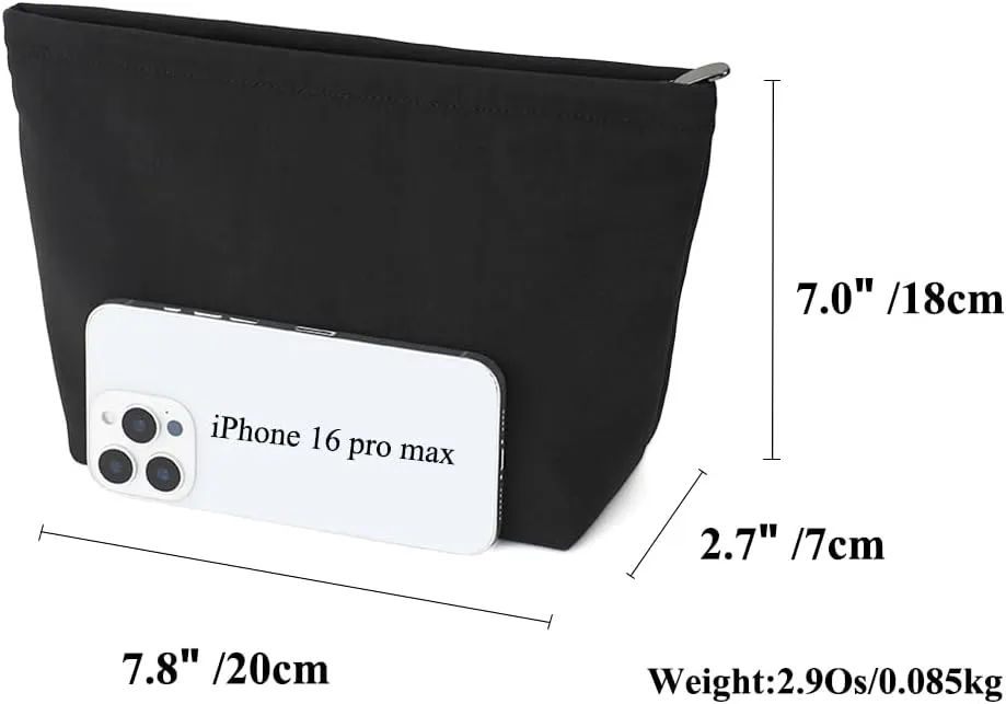 Premium Nylon Makeup Bag - Large Capacity Travel Cosmetic Pouch & Toiletry Organizer with Zipper, Ideal for Daily Use, Gifts, and On-the-Go Essentials