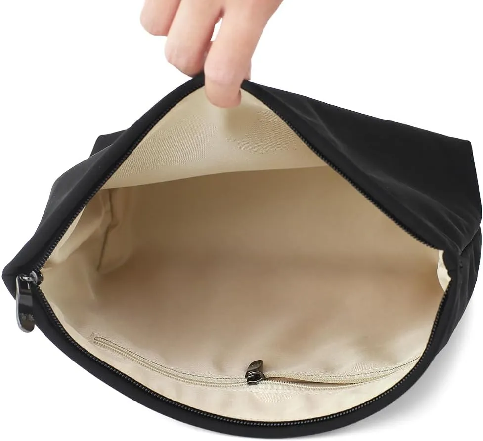 Premium Nylon Makeup Bag - Large Capacity Travel Cosmetic Pouch & Toiletry Organizer with Zipper, Ideal for Daily Use, Gifts, and On-the-Go Essentials