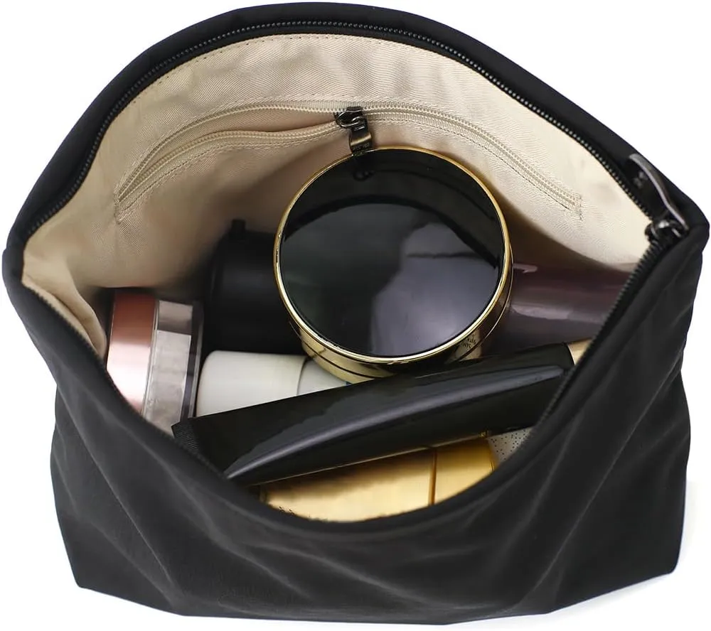 Premium Nylon Makeup Bag - Large Capacity Travel Cosmetic Pouch & Toiletry Organizer with Zipper, Ideal for Daily Use, Gifts, and On-the-Go Essentials