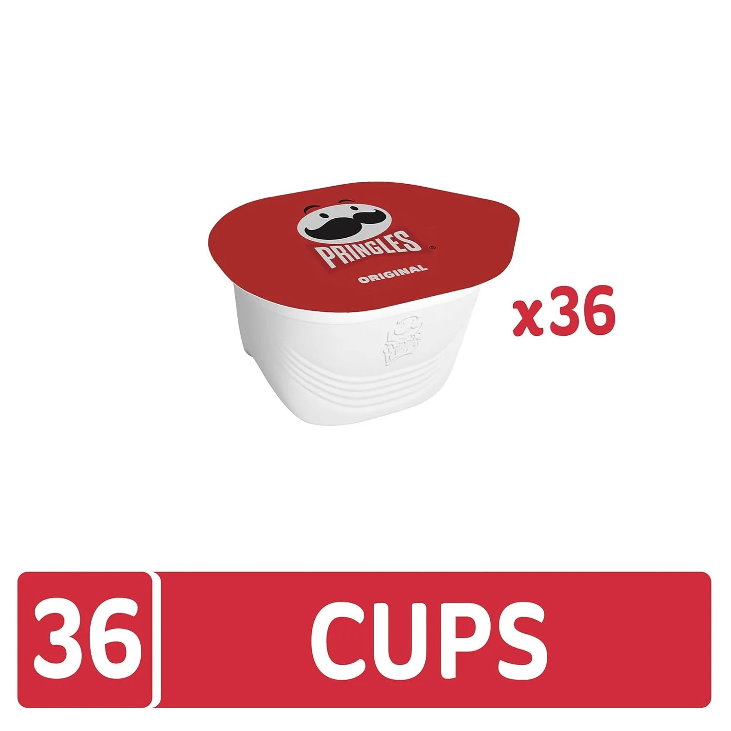 Pringles Potato Crisps Chips, Lunch Snacks, On-the-Go Snacks, Original (36 Cups)