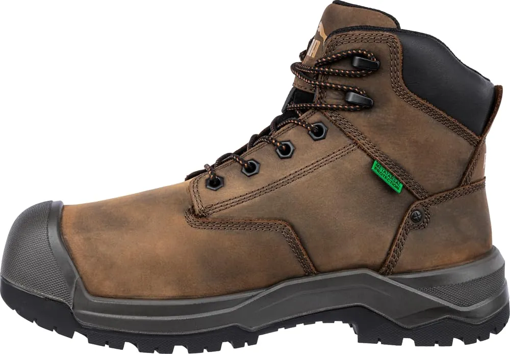 PUMA Men's Granite 6" Metatarsal Guard Composite Toe Fashion Boot, Brown, 8.5