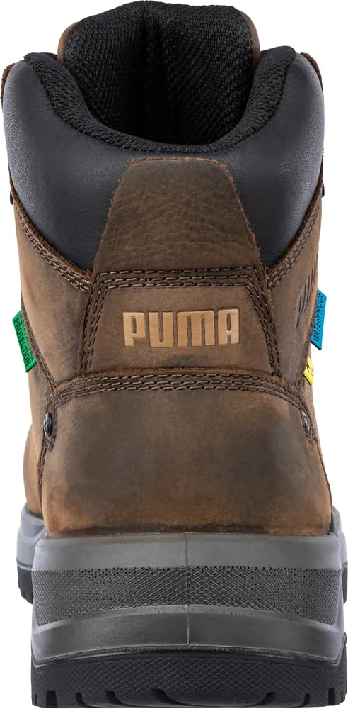 PUMA Men's Granite 6" Metatarsal Guard Composite Toe Fashion Boot, Brown, 8.5
