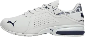 PUMA Men's Viz Runner Running Shoe, Glacial Gray/Navy Repeat, 11.5