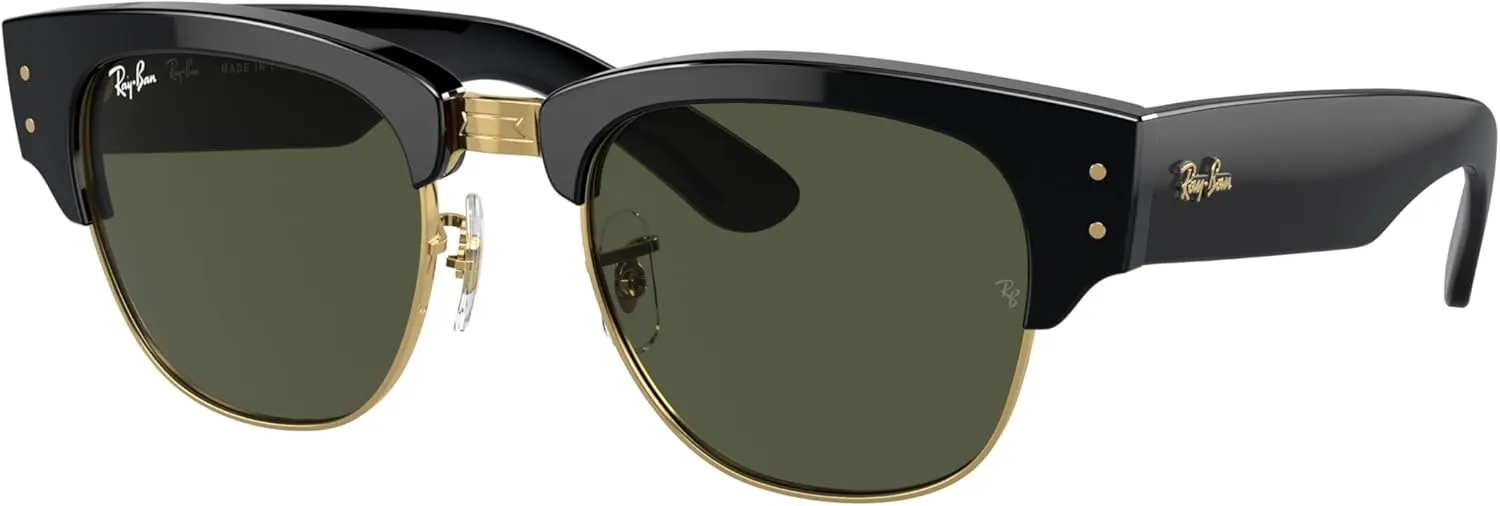 Ray-Ban RB0316S Sunglasses Bundle: RB 0316 S MEGA CLUBMASTER 901/31 Mega Clubmaster Black On Arist and Universal Anti-slip Silicone Leash