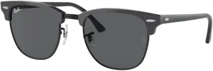 Ray-Ban RB3016 Sunglasses Bundle: RB 3016 CLUBMASTER 1367B1 Clubmaster Grey On Black Dark and Universal Anti-slip Silicone Leash