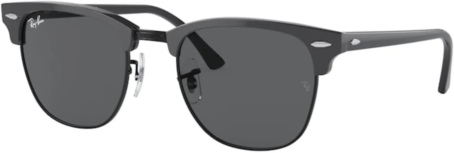 Ray-Ban RB3016 Sunglasses Bundle: RB 3016 CLUBMASTER 1367B1 Clubmaster Grey On Black Dark and Universal Anti-slip Silicone Leash