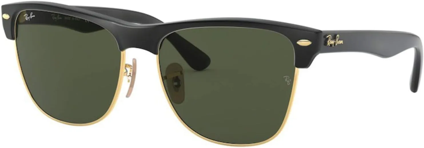 Ray-Ban RB4175 Sunglasses Bundle: RB 4175 CLUBMASTER OVERSIZED 877 Demi Gloss Black On Arista and Universal Anti-slip Silicone Leash