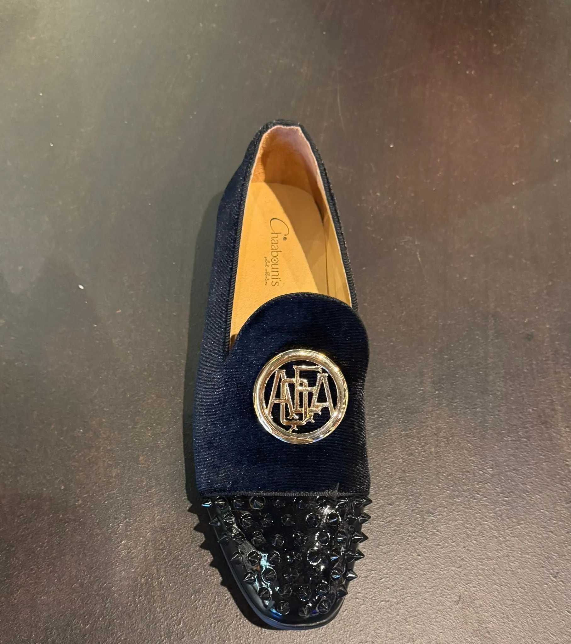 Red&Black spike AQFA slip-on
